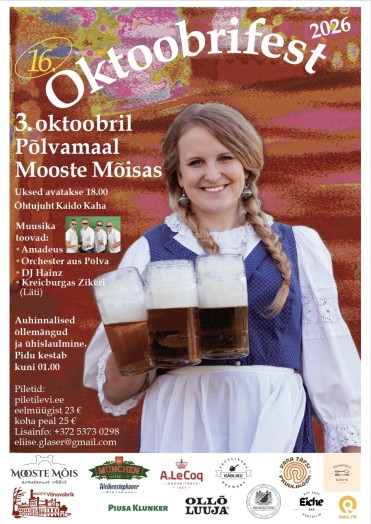Oktoobrifest Mooste Mõisas 2026